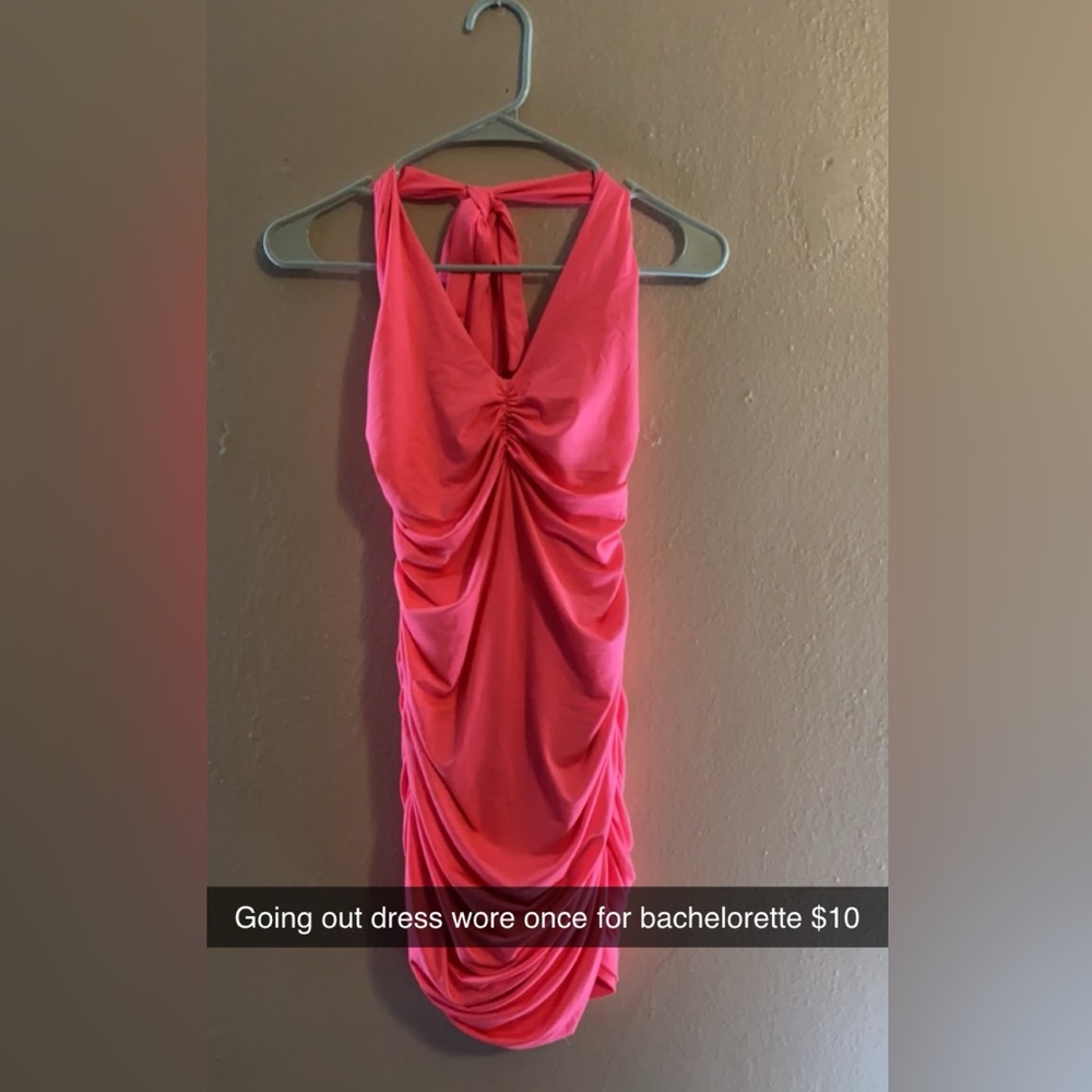 Pink mini dress